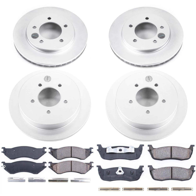 Power Stop CRK1870 Z17 Evolution Front And Rear Brake Kit for 1997-2000 Ford Expedition 4 Wheel Drive product image