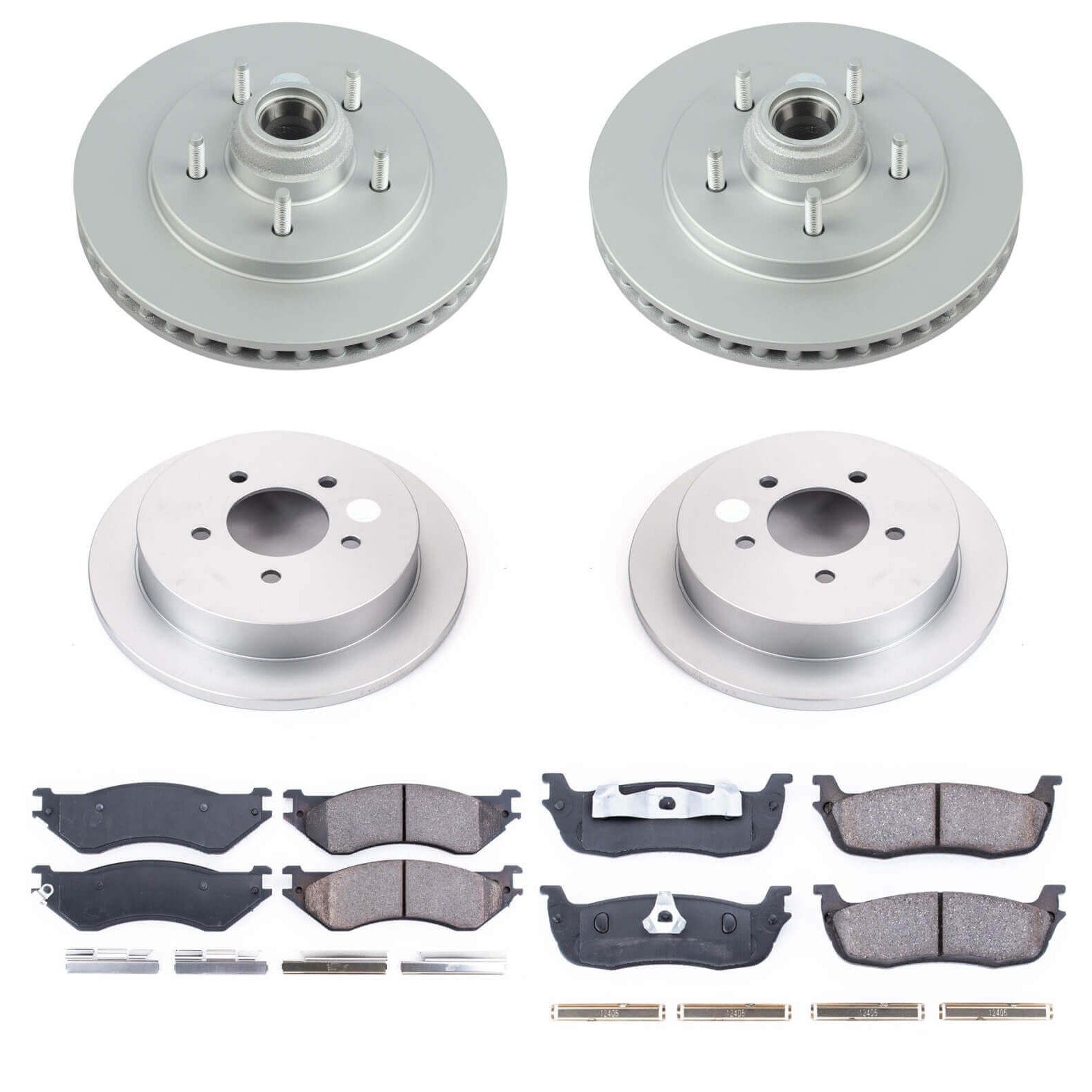 Power Stop CRK1881 Z17 Evolution Front And Rear Pad And Rotor Kit for 1999-2000 Ford F-150 Lightning Rear Wheel Drive product image