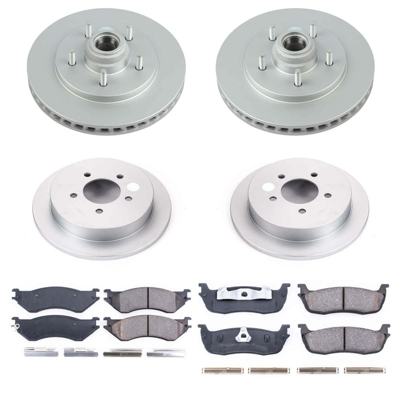 Power Stop CRK1881 Z17 Evolution Front And Rear Pad And Rotor Kit for 1999-2000 Ford F-150 Lightning Rear Wheel Drive product image