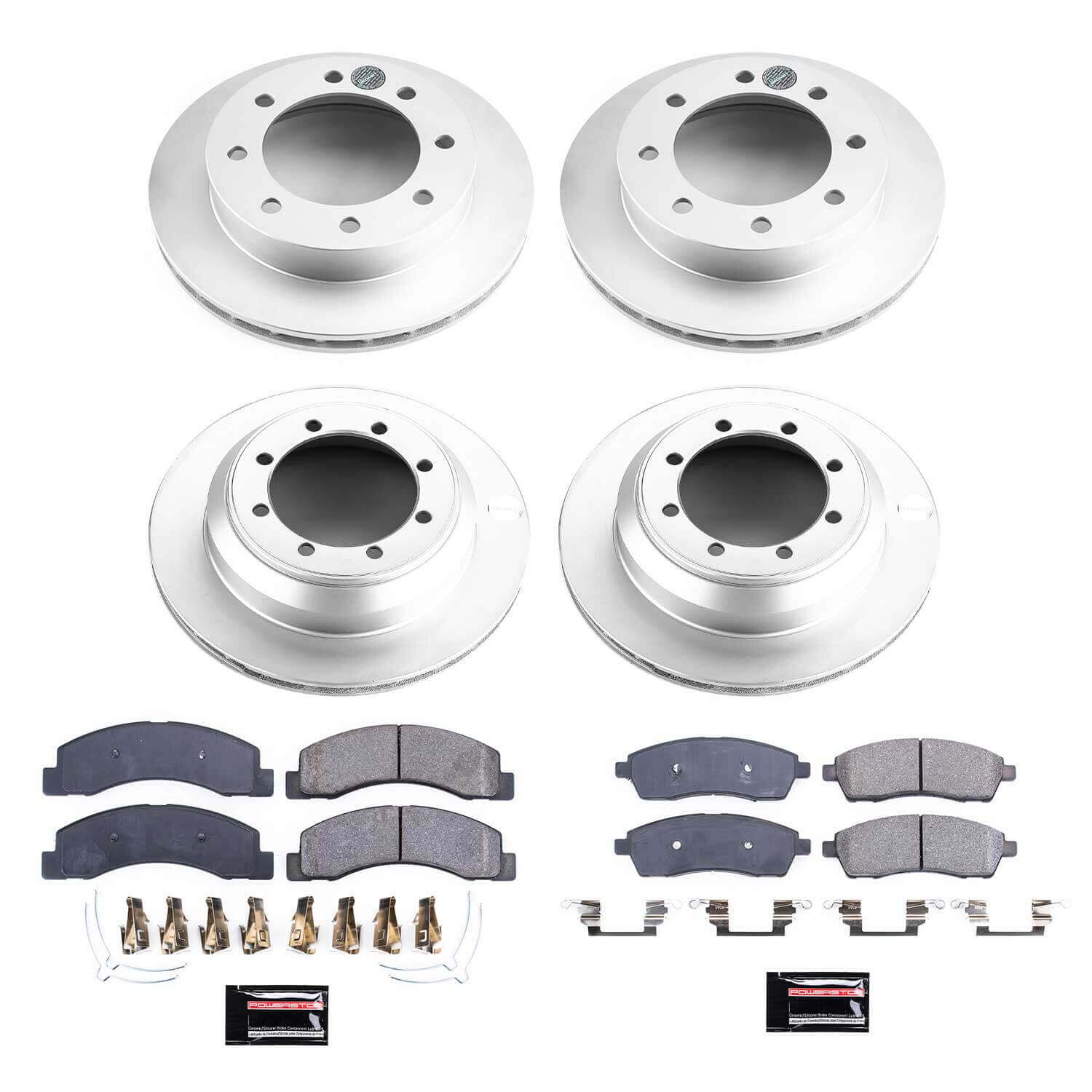Power Stop CRK1886 Z17 Evolution Front And Rear Pad And Rotor Kit for 1999 Ford F-350 Super Duty 4 Wheel Drive product image