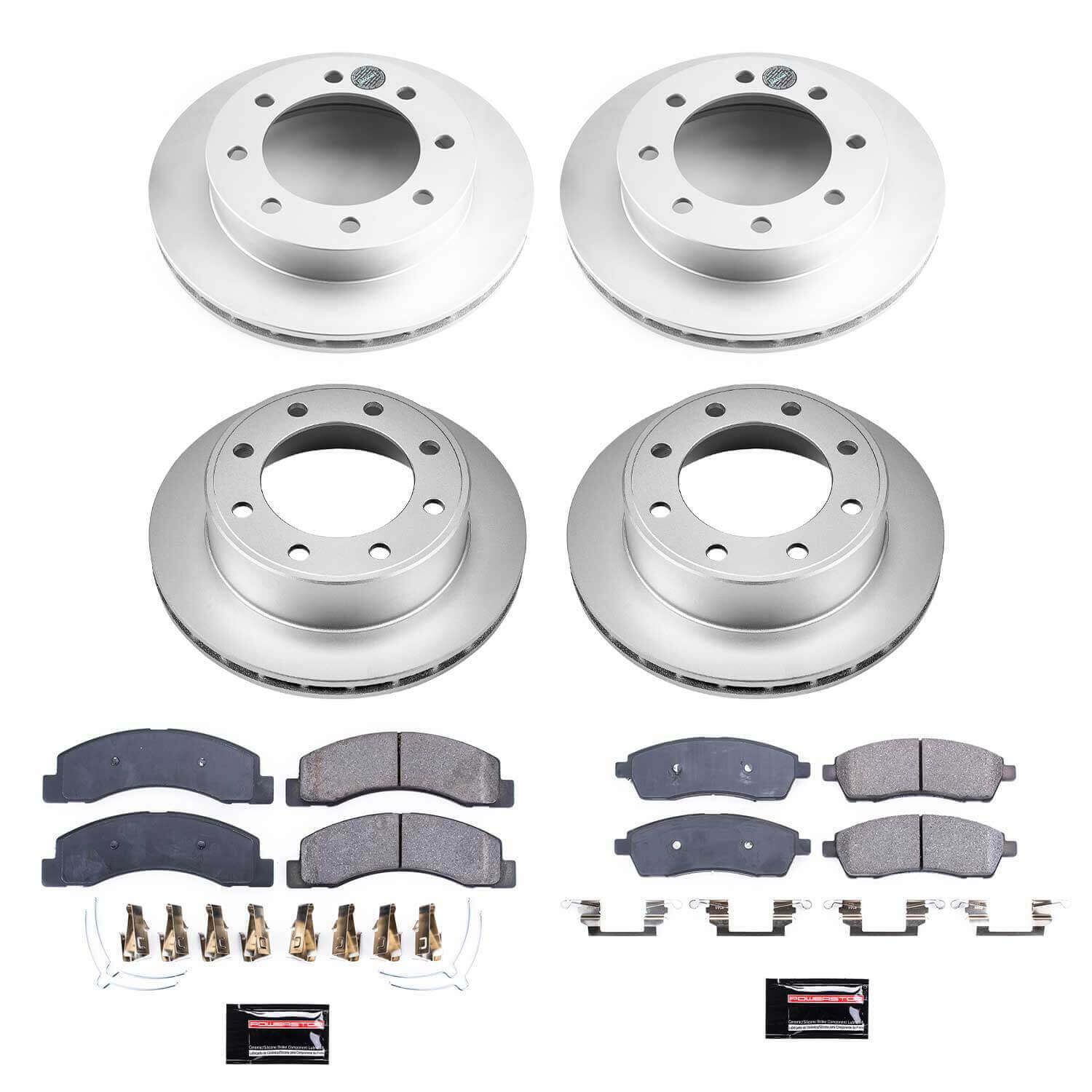 Power Stop CRK1887 Z17 Evolution Front And Rear Pad And Rotor Kit for 1999 Ford F-250 Super Duty 4 Wheel Drive product image