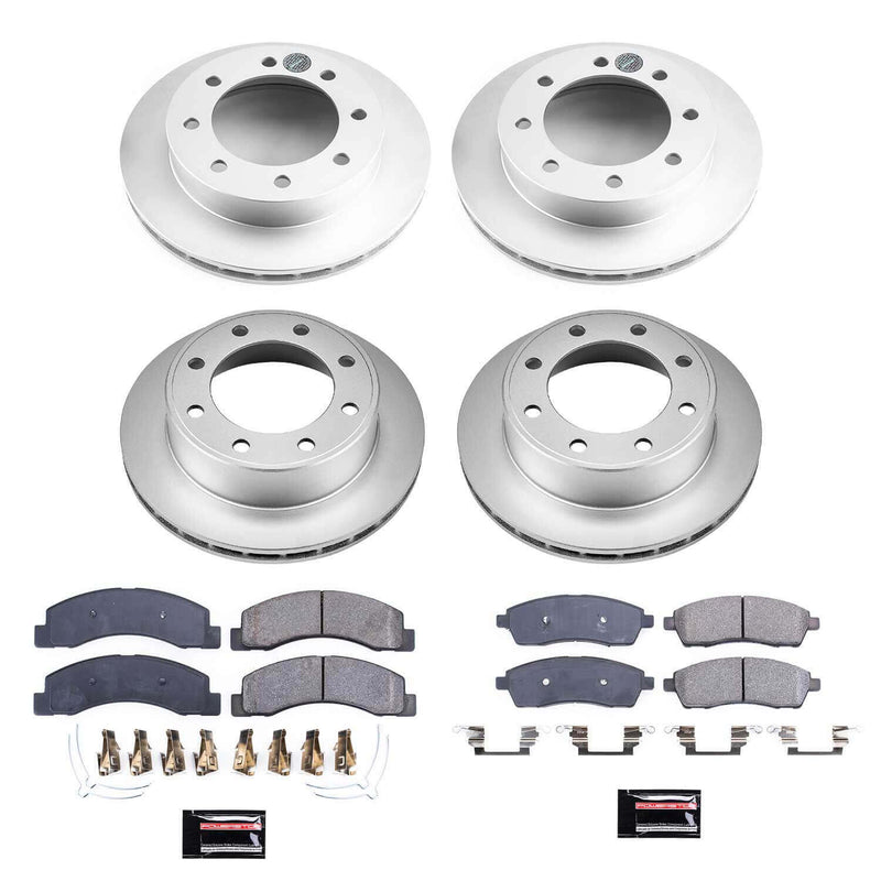 Power Stop CRK1887 Z17 Evolution Front And Rear Pad And Rotor Kit for 1999 Ford F-250 Super Duty 4 Wheel Drive product image