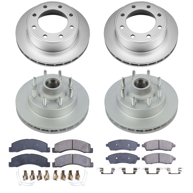 Power Stop CRK1894 Z17 Evolution Front And Rear Pad And Rotor Kit for 2000-2002 Ford Excursion Rear Wheel Drive product image