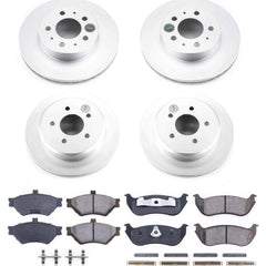 Power Stop CRK2859 Z17 Evolution Front And Rear Pad And Rotor Kit for 1996-1997 Ford Crown Victoria product image