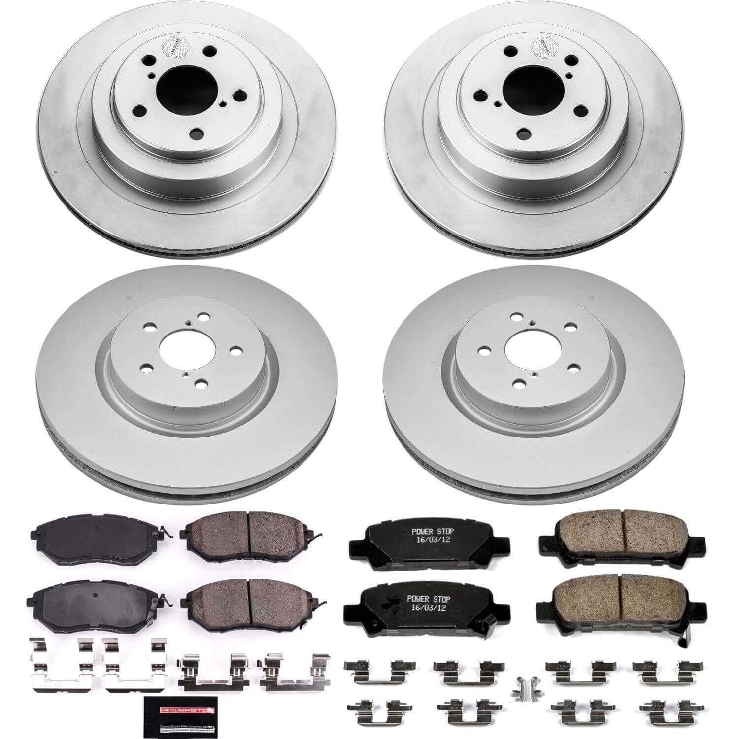 Power Stop CRK286 Z17 Evolution Front And Rear Brake Kit for 2005 Subaru Legacy GT, GT Limited product image