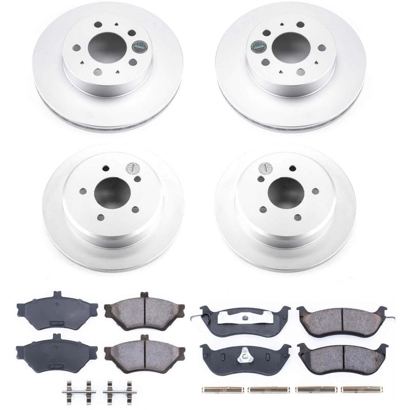 Power Stop CRK2860 Z17 Evolution Front And Rear Pad And Rotor Kit for 1996-1997 Ford Crown Victoria product image