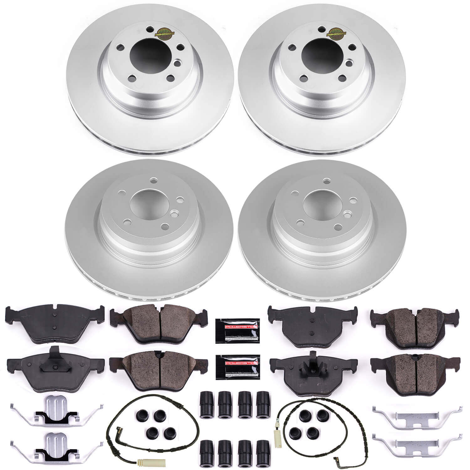 Power Stop CRK2886 Z23 Evolution Geomet Coated Front And Rear Pad And Rotor Kit for 2006 BMW 330I product image