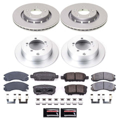 Power Stop CRK4018 - Front And Rear Z17 Evolution Genuine Geomet Coated Pad And Rotor Kit vehicle fitment brake part