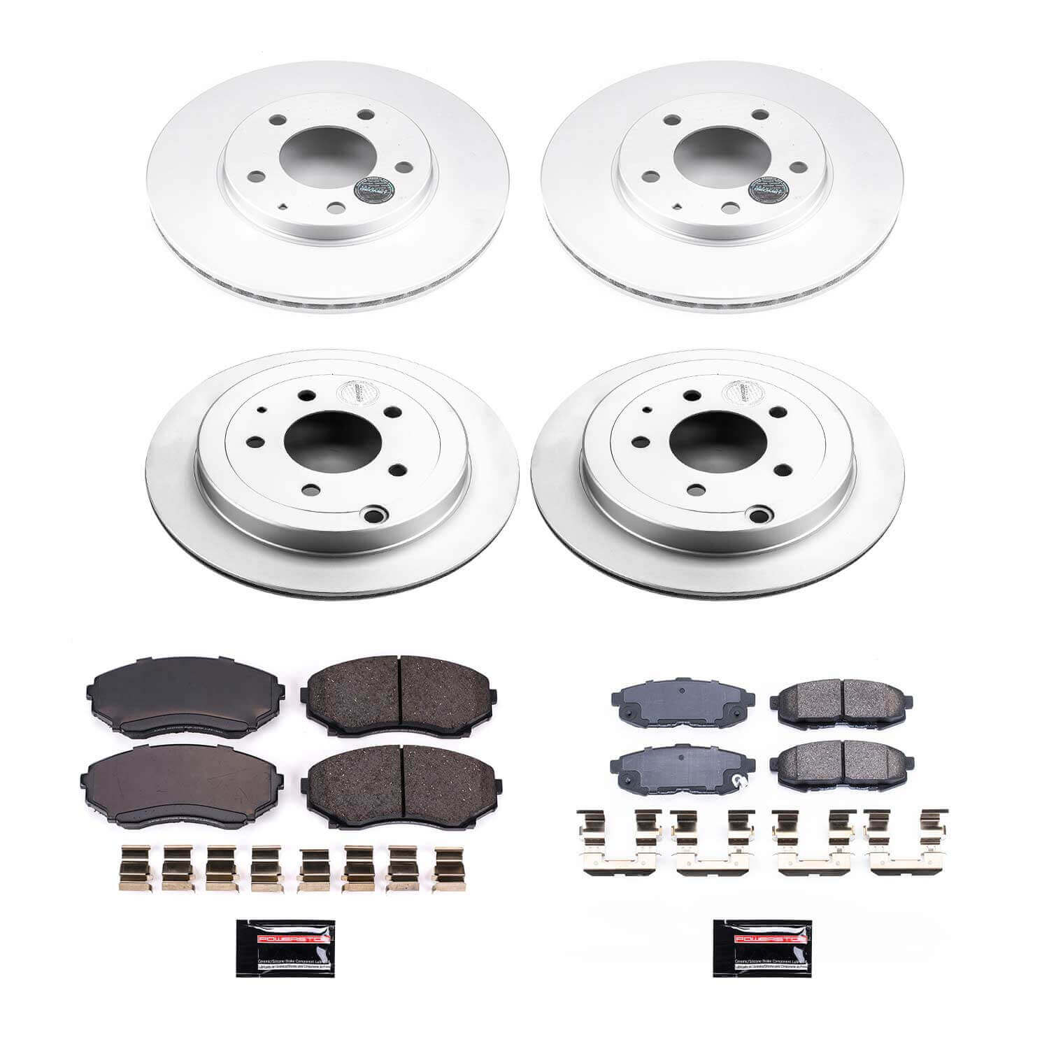 Power Stop CRK4041 Z17 Evolution Front And Rear Pad And Rotor Kit for 2004-2006 Mazda Mpv product image
