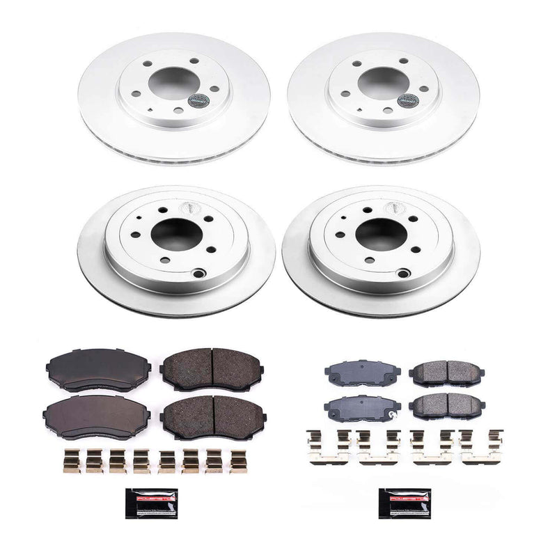 Power Stop CRK4041 Z17 Evolution Front And Rear Pad And Rotor Kit for 2004-2006 Mazda Mpv product image