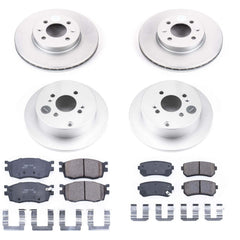 Power Stop CRK4091 Z17 Evolution Front And Rear Pad And Rotor Kit for 2006-2007 Hyundai Accent Rear Disc product image
