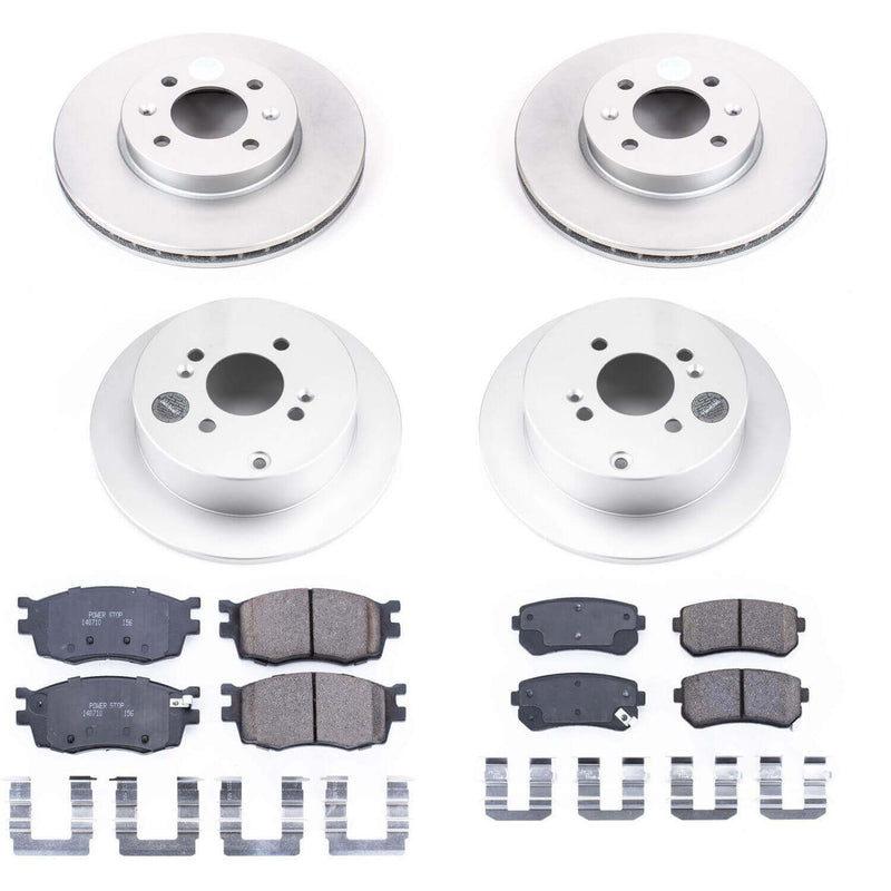 Power Stop CRK4091 Z17 Evolution Front And Rear Pad And Rotor Kit for 2006-2007 Hyundai Accent Rear Disc product image