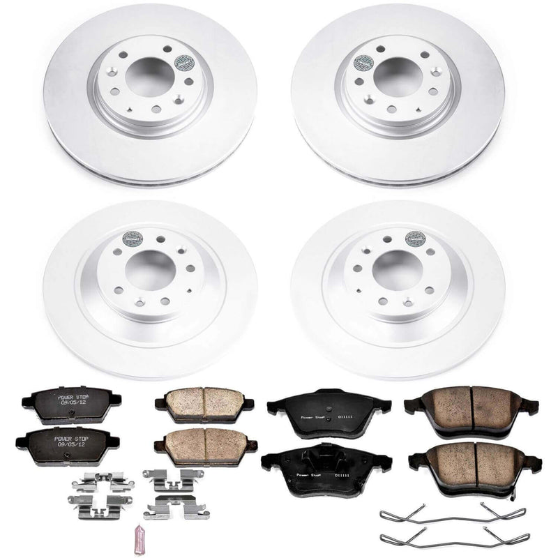Power Stop CRK4092 Z17 Evolution Front And Rear Pad And Rotor Kit for 2006-2007 Mazda 6 Mazdaspeed product image