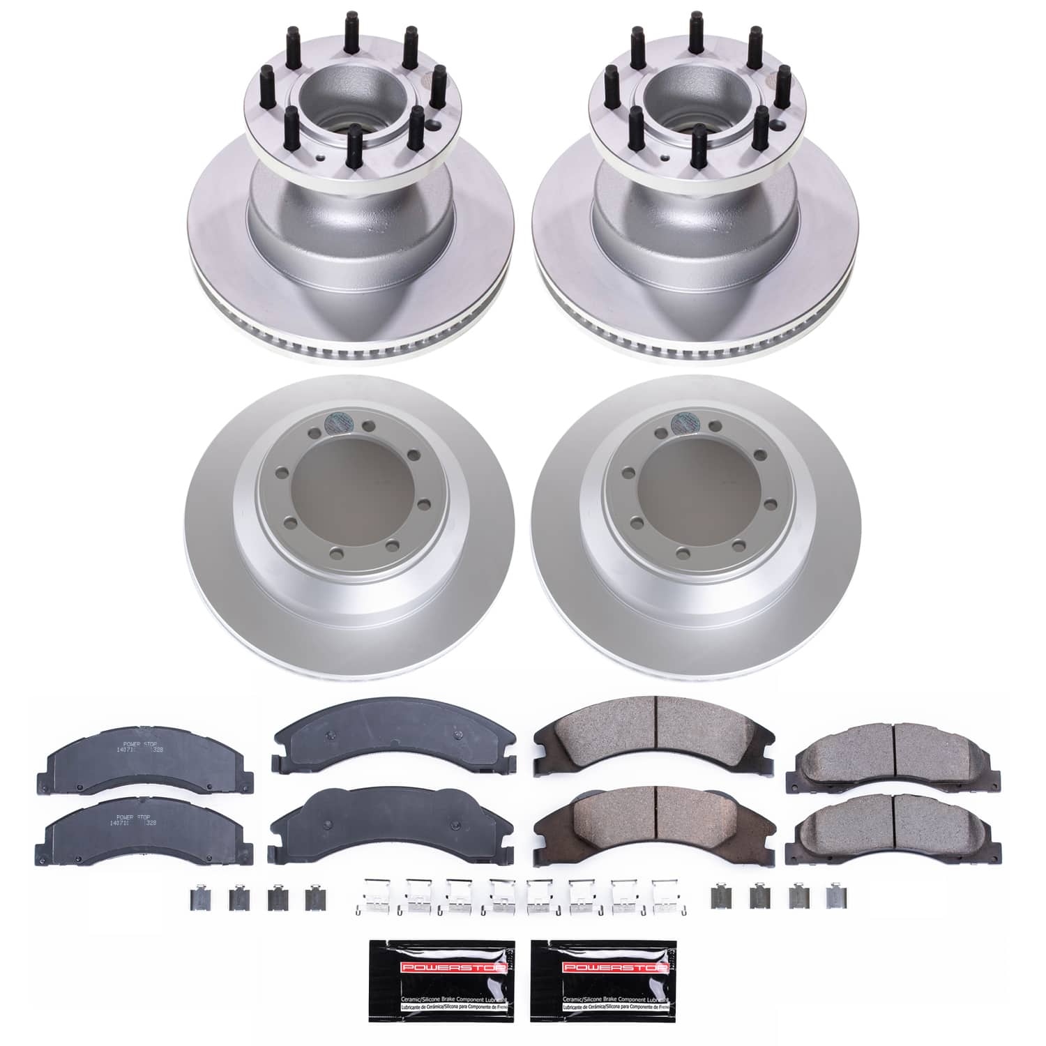 Power Stop CRK4132 - Front And Rear Z17 Evolution Genuine Geomet Coated Pad And Rotor Kit vehicle fitment brake part