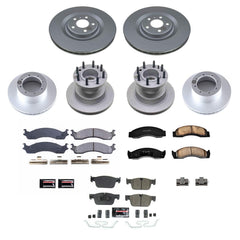Power Stop CRK4233 Front And Rear Z17 Evolution Pad And Evolution GEOMET Series Rotor Kit for 2001-2002 Ford E-450 Econoline Super Duty product image