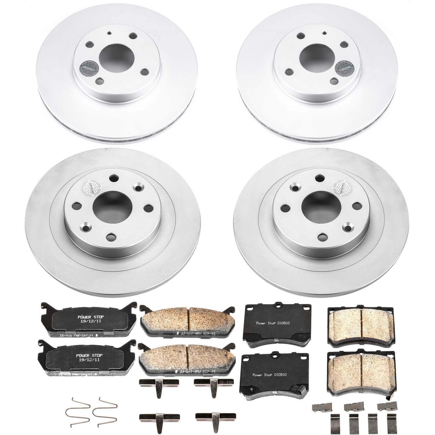 Power Stop CRK4238 Z17 Evolution Front And Rear Pad And Rotor Kit for 1991-1996 Ford Escort product image