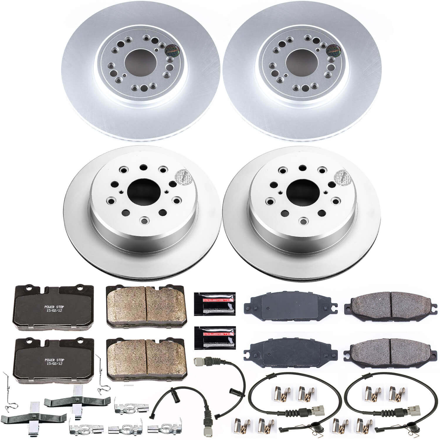 Power Stop CRK4337 Z17 Evolution Front And Rear Pad And Rotor Kit for 1995-2000 Lexus LS400 product image