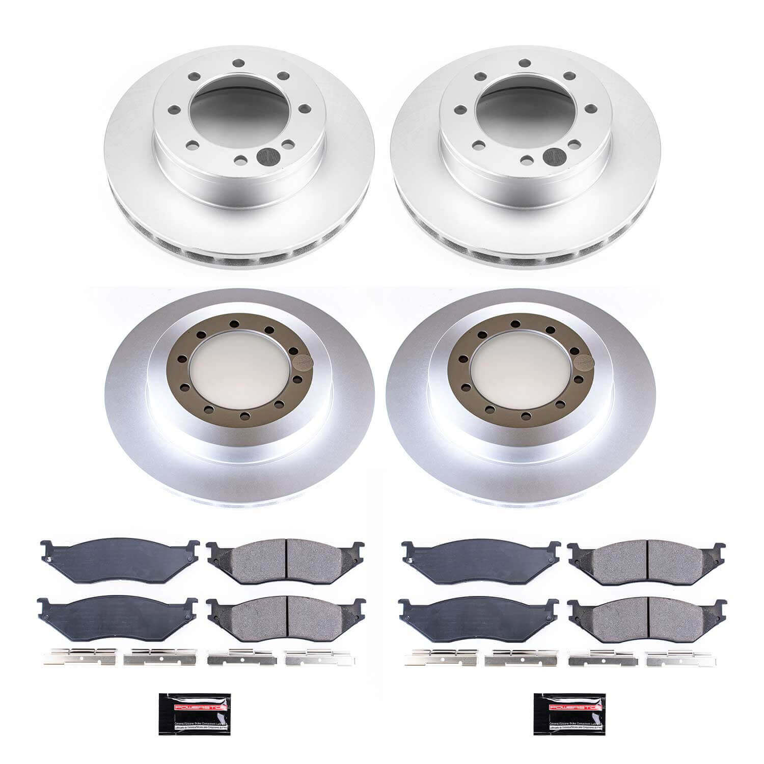 Power Stop CRK4416 Z17 Evolution Front And Rear Pad And Rotor Kit for 2002 Ford E-550 Econoline Super Duty product image