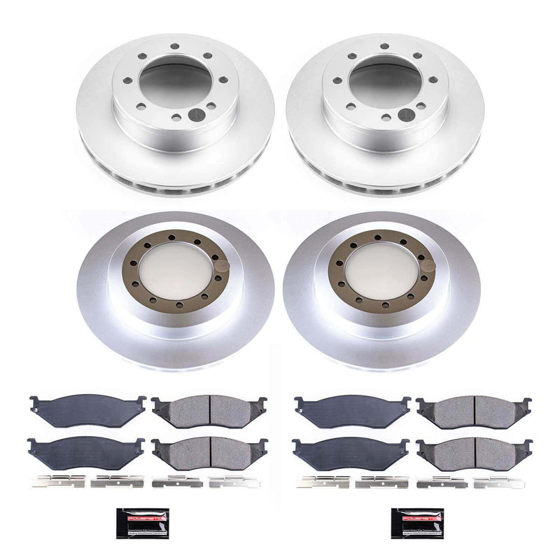 Power Stop CRK4416 Z17 Evolution Front And Rear Pad And Rotor Kit for 2002 Ford E-550 Econoline Super Duty product image