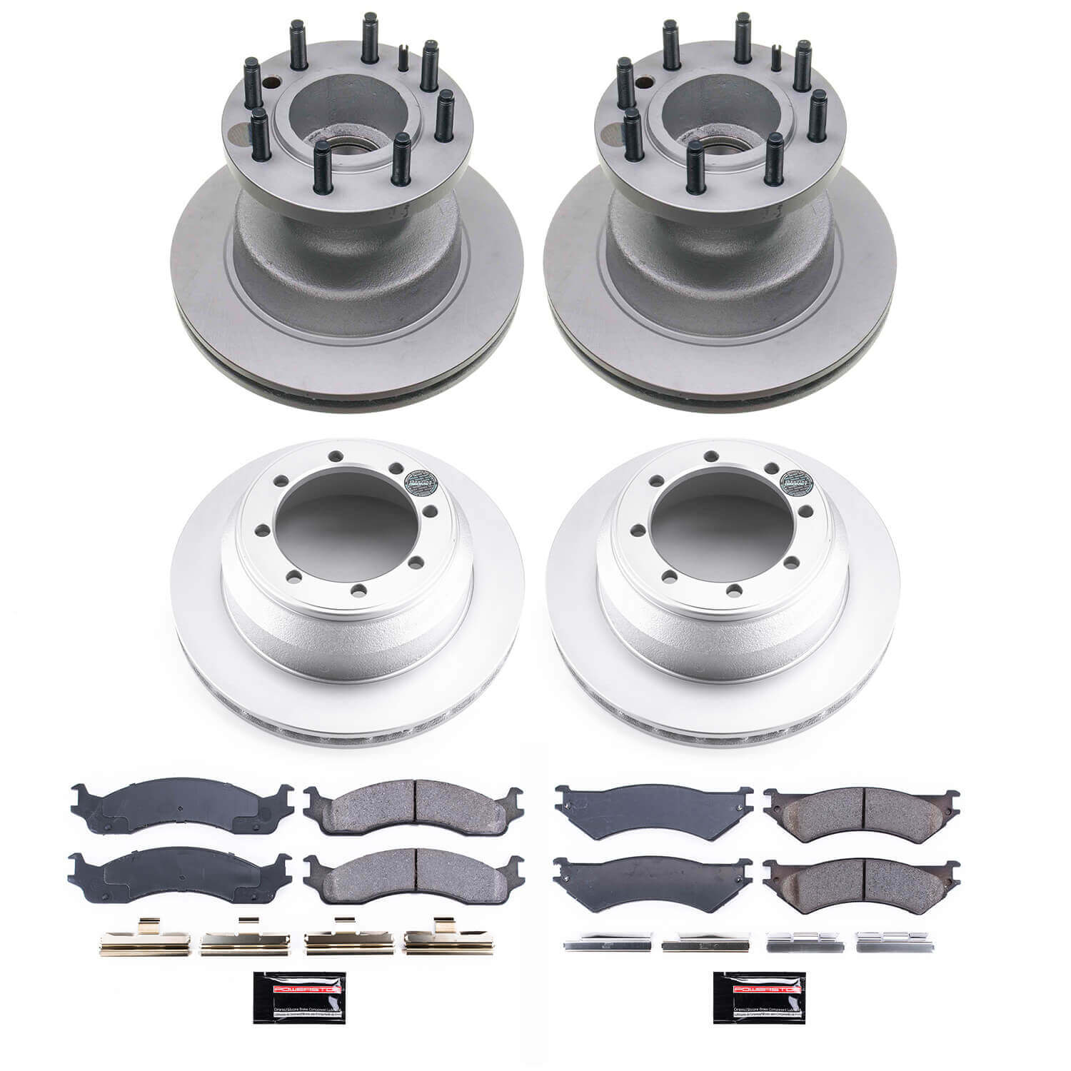 Power Stop CRK4435 Z17 Evolution Front And Rear Pad And Rotor Kit for 2003-2005 Ford E-350 Club Wagon product image