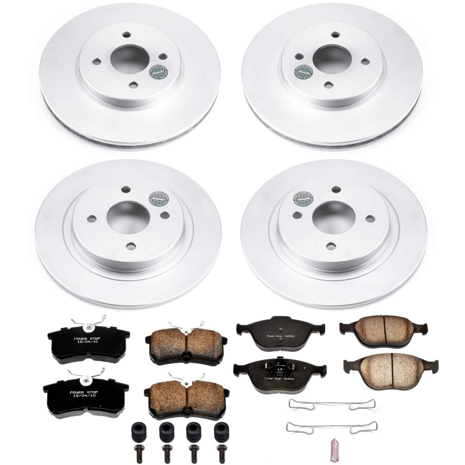 Power Stop CRK4467 Z17 Evolution Front And Rear Pad And Rotor Kit for 2002 Ford Focus Svt product image