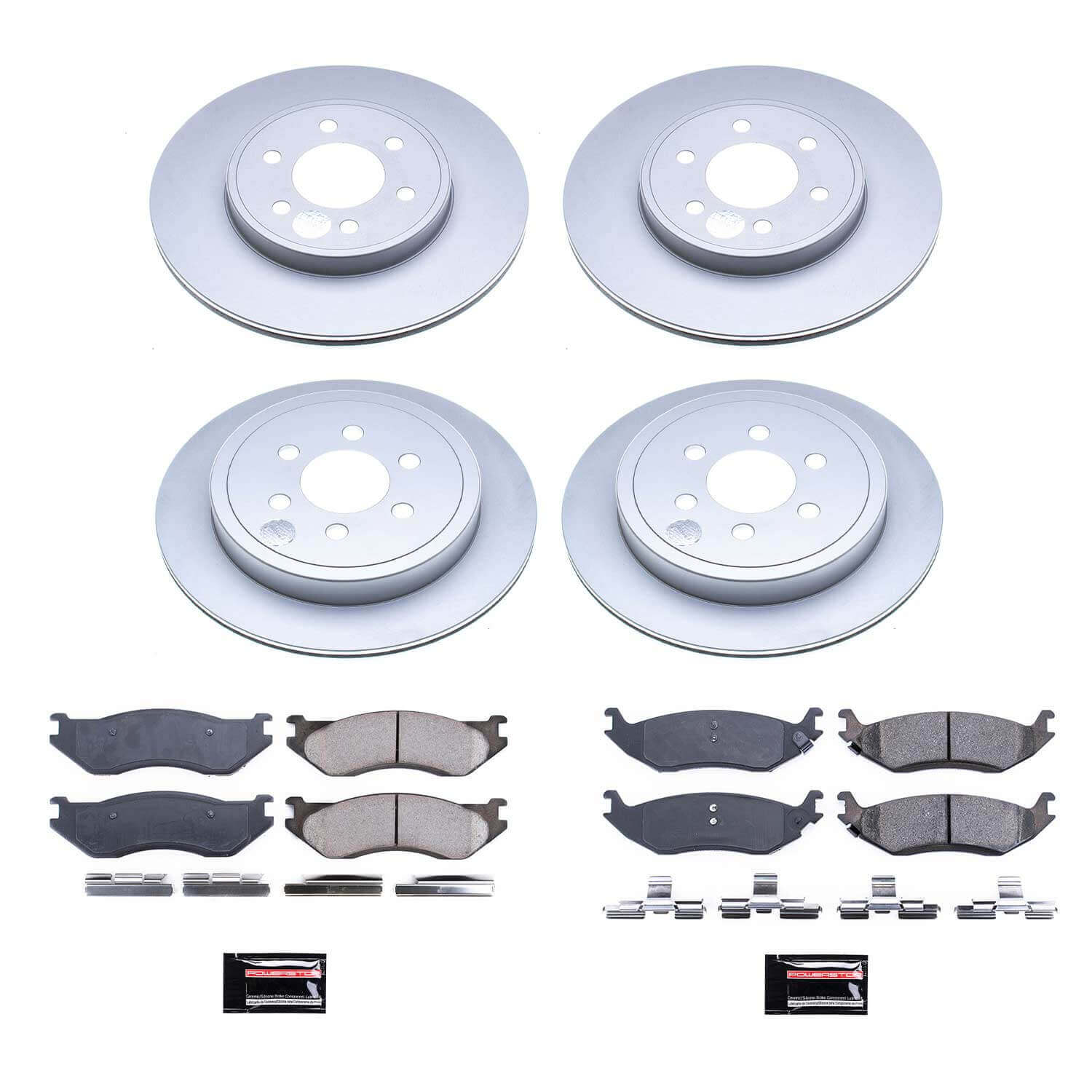 Power Stop CRK4471 Z17 Evolution Front And Rear Pad And Rotor Kit for 2003 Dodge Durango product image