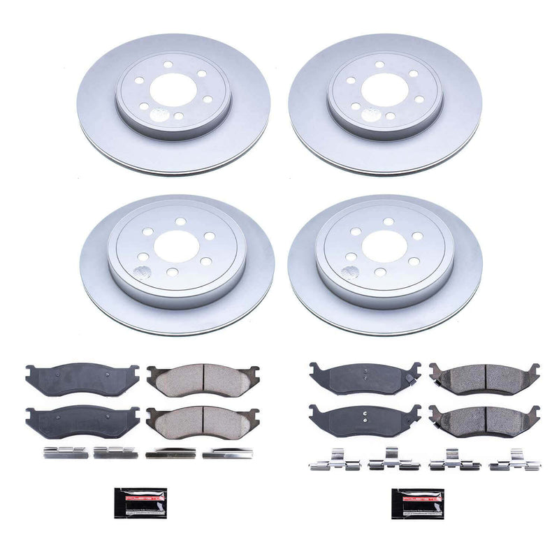 Power Stop CRK4471 Z17 Evolution Front And Rear Pad And Rotor Kit for 2003 Dodge Durango product image