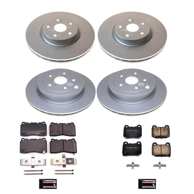 Power Stop CRK4490 Front And Rear Z17 Evolution Pad And Rotor Kit for 2008-2009 Subaru Impreza WRX STI product image