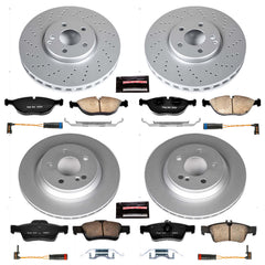 Power Stop CRK4507 - Z23 Evolution Sport Front And Rear Brake Kit vehicle fitment brake part