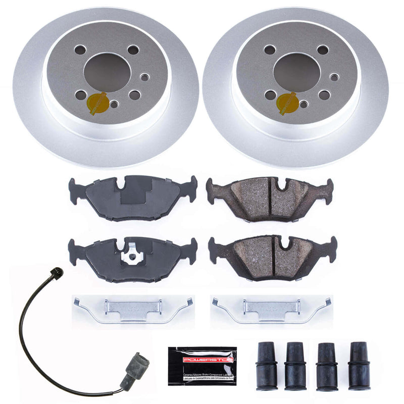 Power Stop CRK4804 Z23 Evolution Geomet Coated Rear Pad And Rotor Kit for 1991-1992 BMW 318I product image