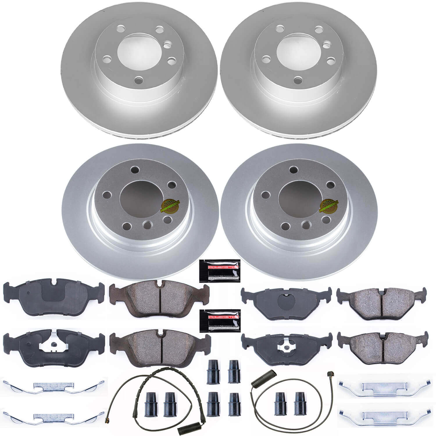 Power Stop CRK498 Z23 Evolution Geomet Coated Front And Rear Pad And Rotor Kit for 1992-1998 BMW 318I product image