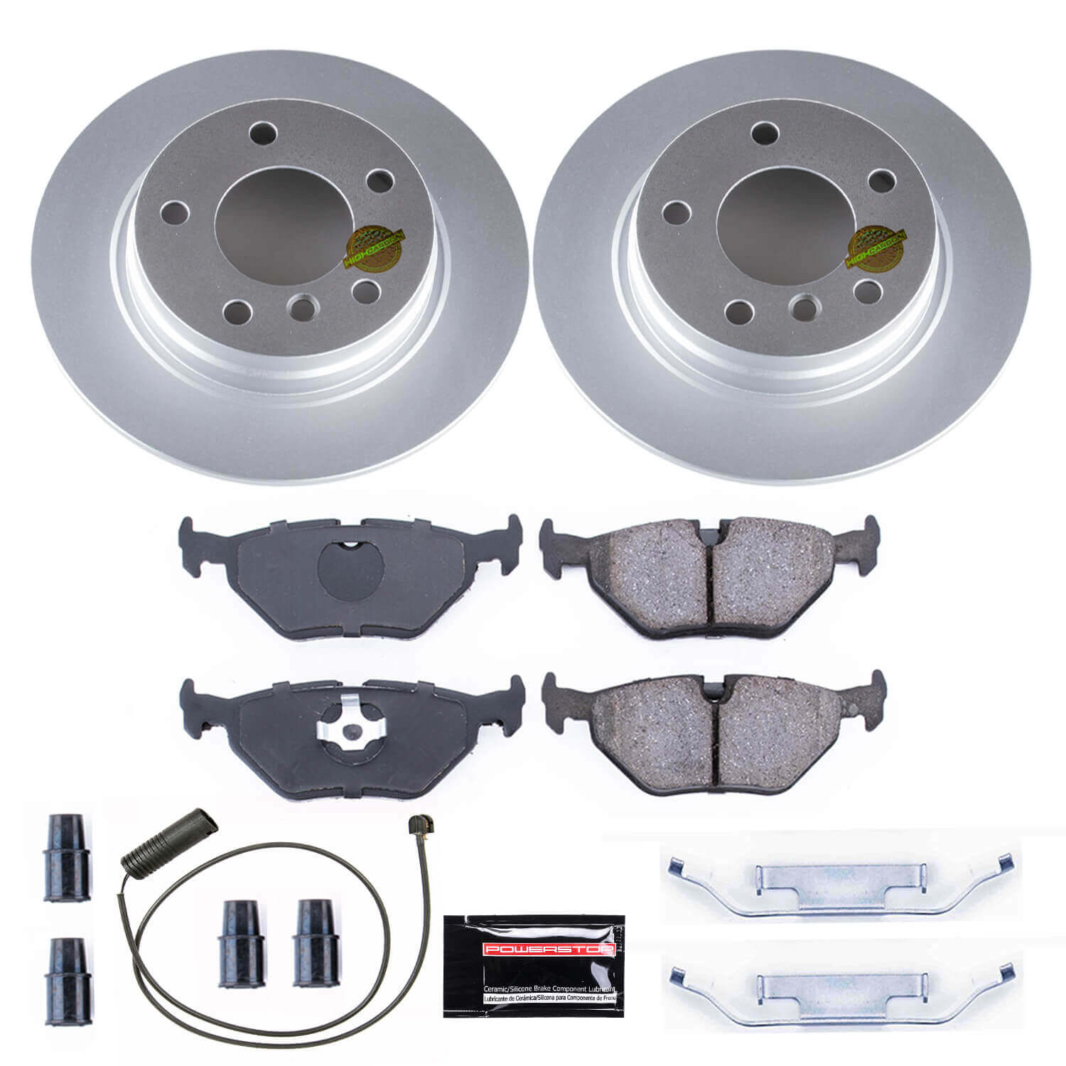 Power Stop CRK502 Z23 Evolution Geomet Coated Rear Pad And Rotor Kit for 1992-1998 BMW 318I product image