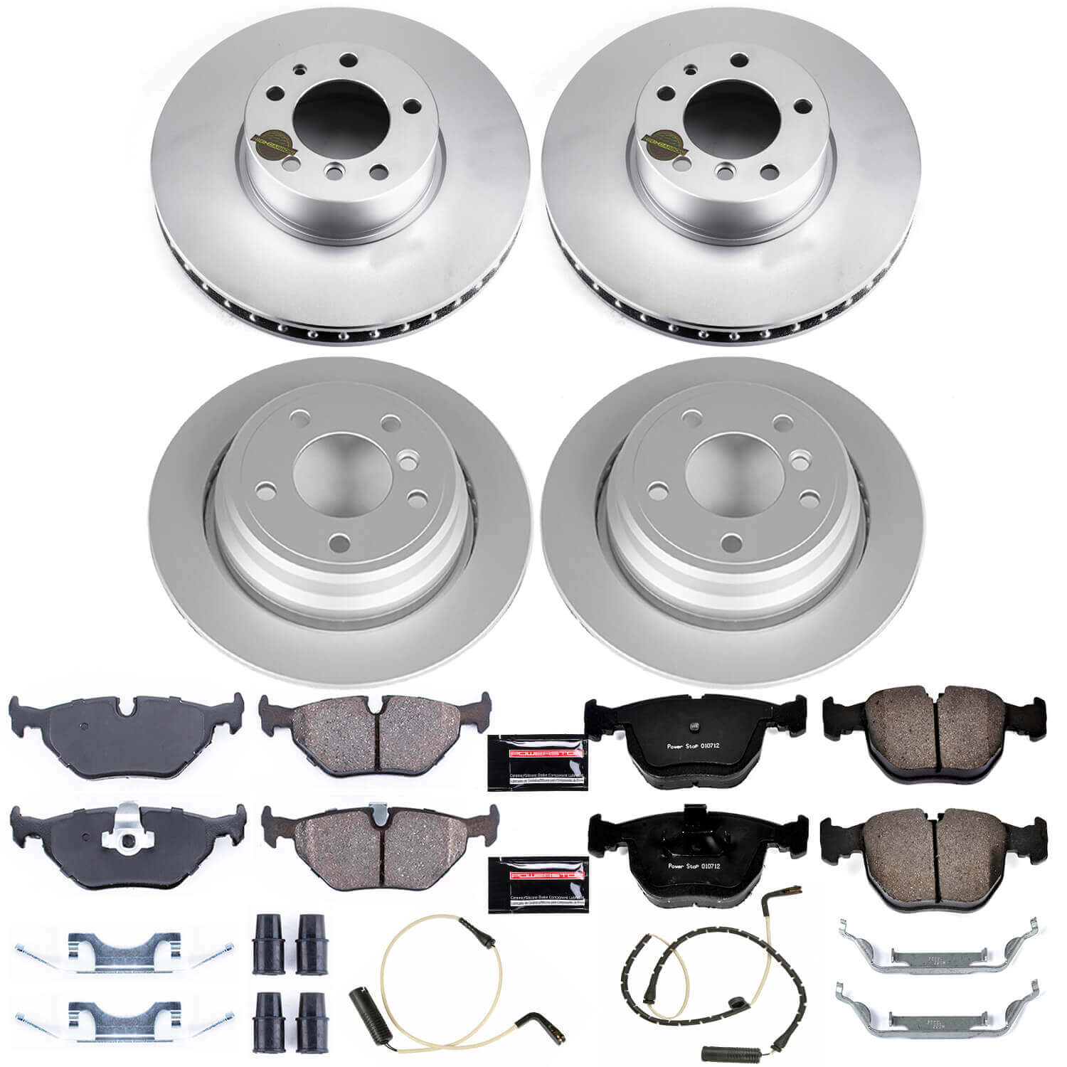 Power Stop CRK505 Z23 Evolution Geomet Coated Front And Rear Pad And Rotor Kit for 1997-1998 BMW 540I product image