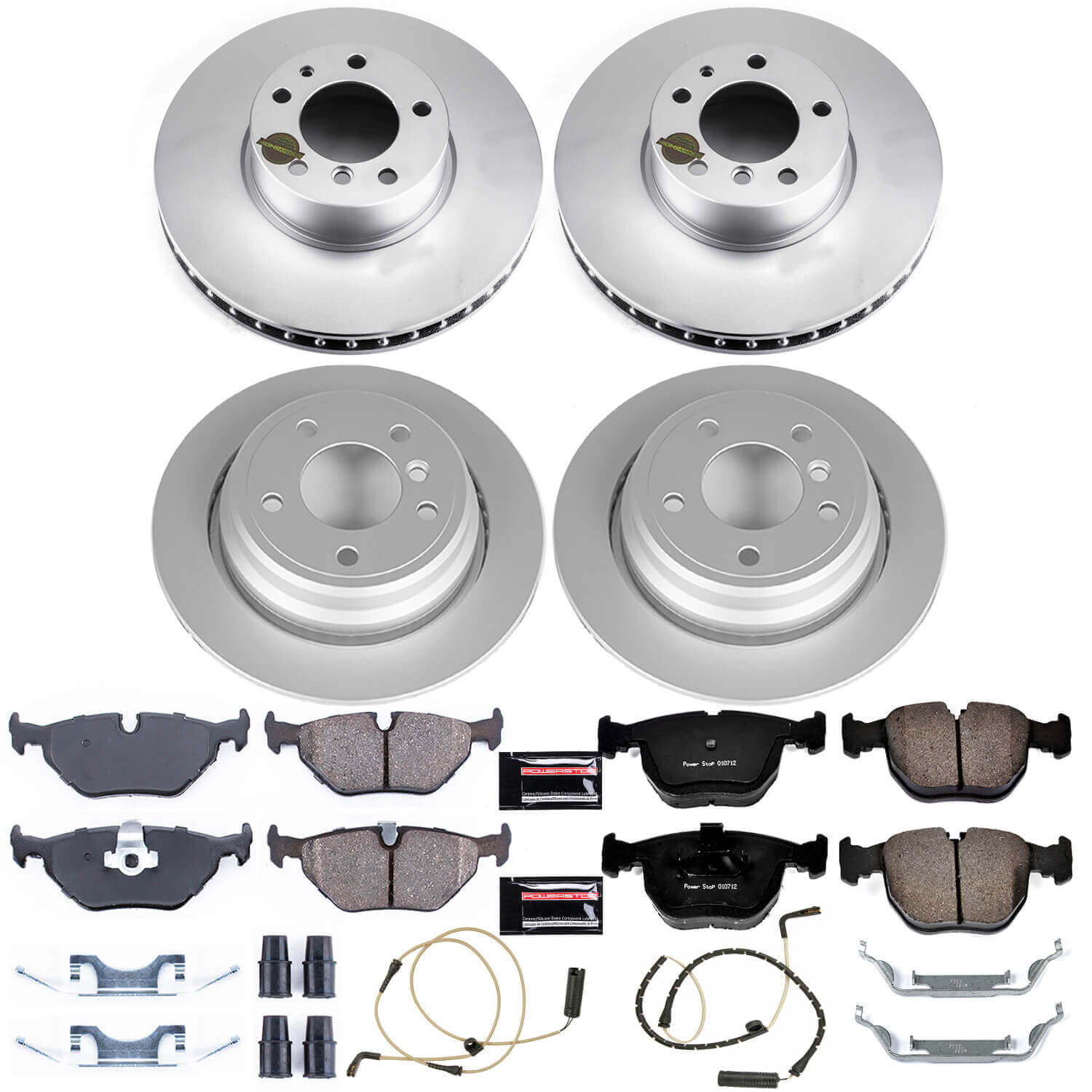 Power Stop CRK509 Z23 Evolution Geomet Coated Front And Rear Pad And Rotor Kit for 1999-2000 BMW 540I Station Wagon product image