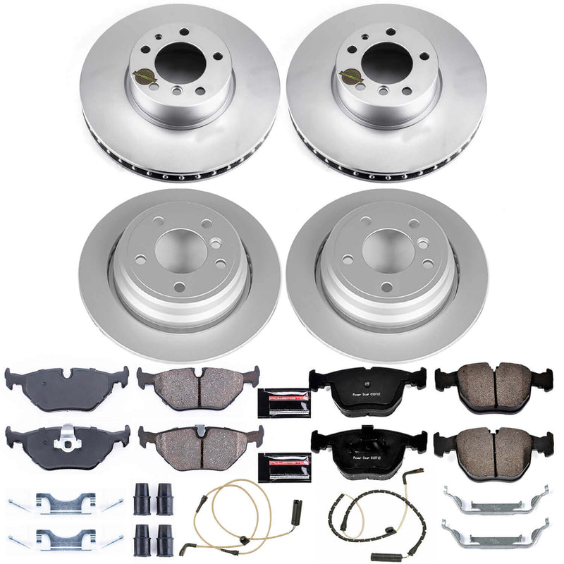 Power Stop CRK509 Z23 Evolution Geomet Coated Front And Rear Pad And Rotor Kit for 1999-2000 BMW 540I Station Wagon product image
