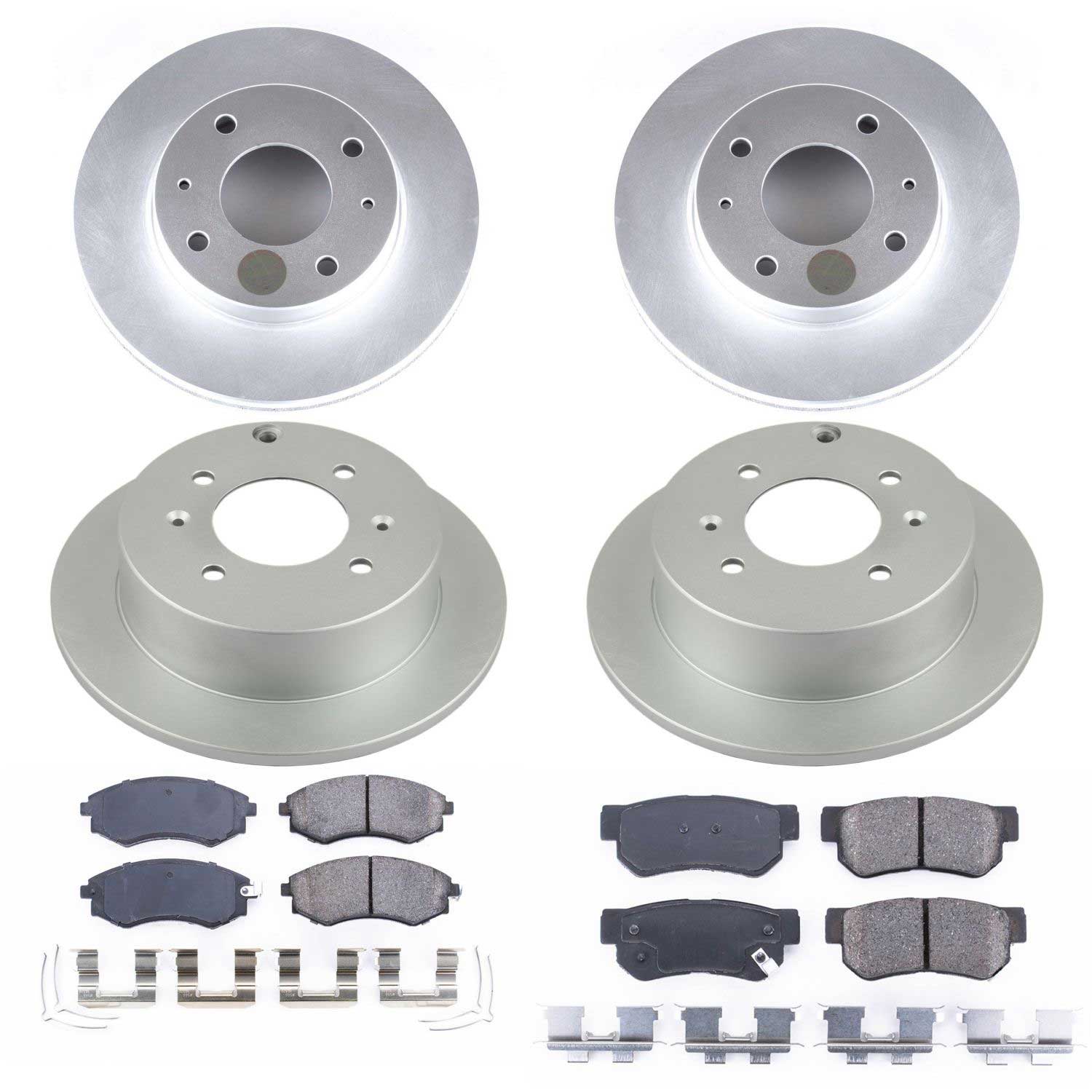 Power Stop CRK5371 Z17 Evolution Front And Rear Pad And Rotor Kit for 2002 Hyundai Sonata Rear Disc product image