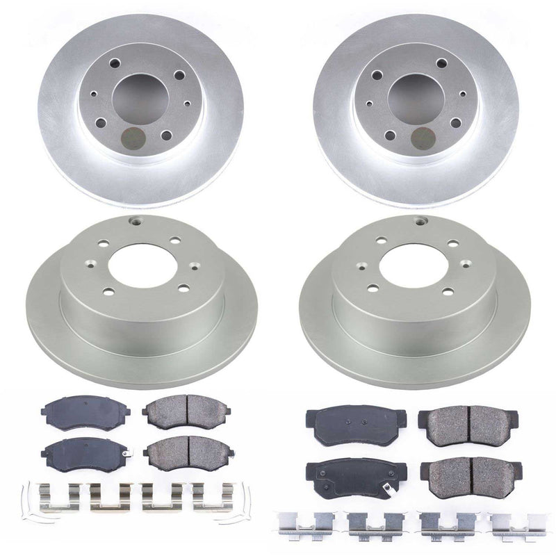 Power Stop CRK5371 Z17 Evolution Front And Rear Pad And Rotor Kit for 2002 Hyundai Sonata Rear Disc product image
