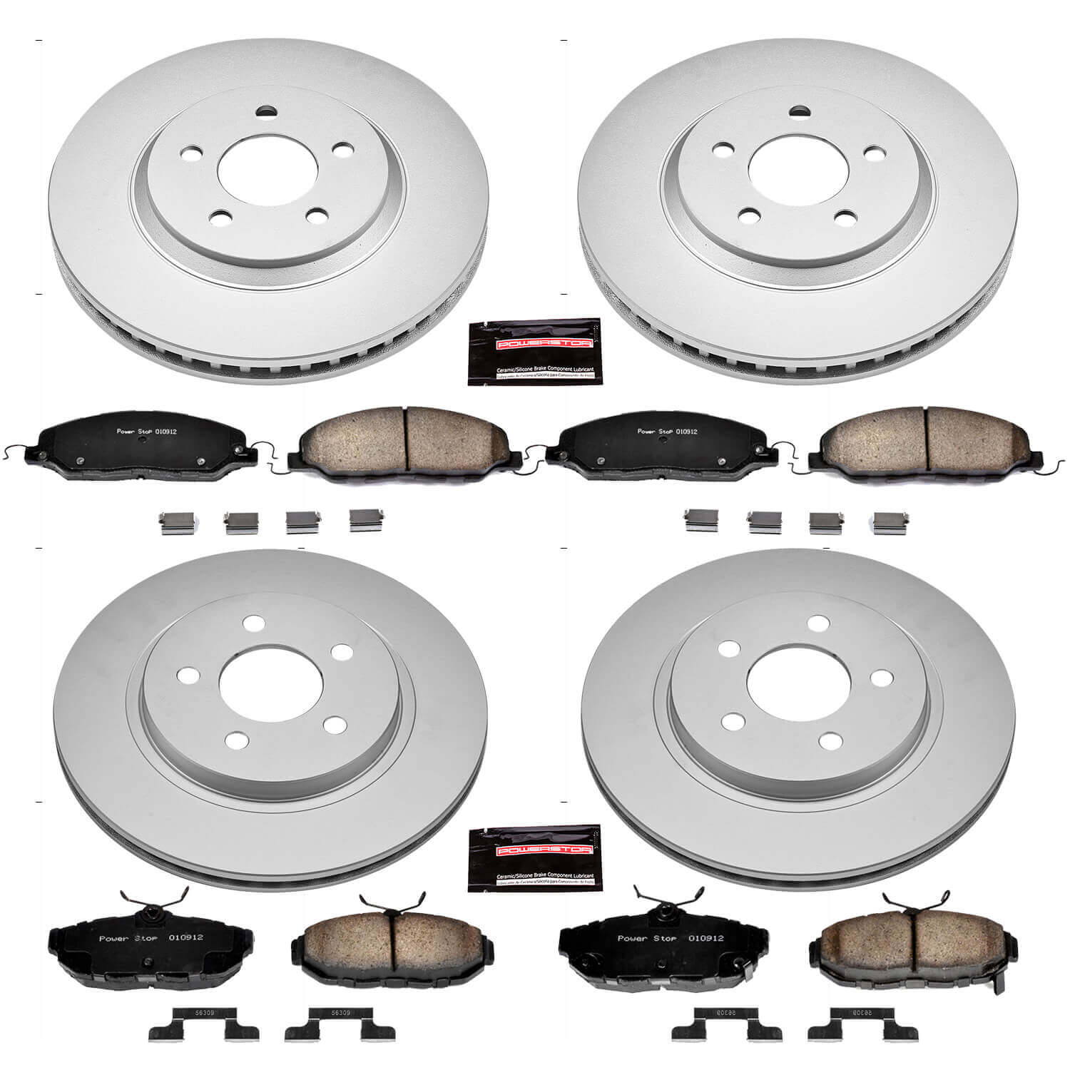 Power Stop CRK5450 - Z17 Evolution Front And Rear Brake Kit vehicle fitment brake part