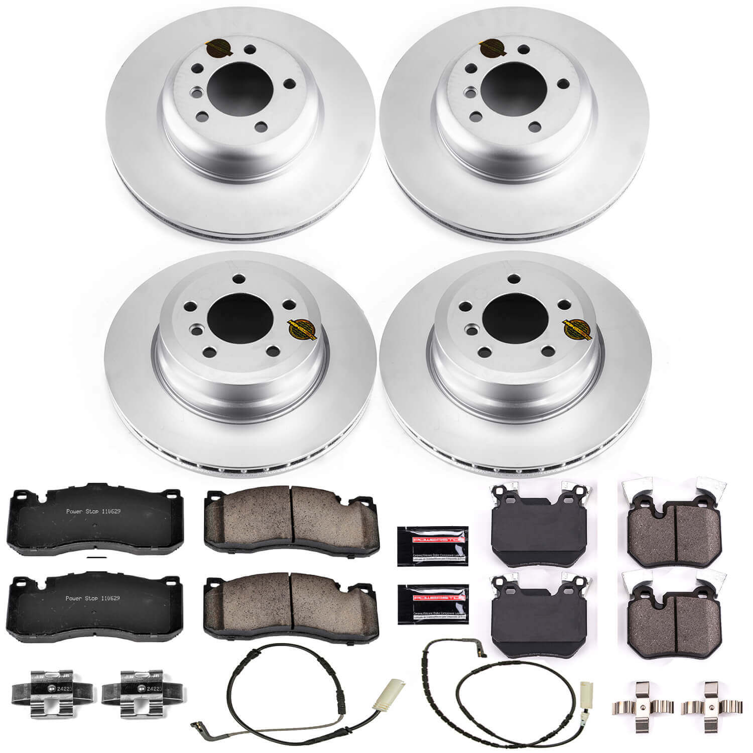 Power Stop CRK5686 Z23 Evolution Geomet Coated Front And Rear Pad And Rotor Kit for 2008-2010 BMW 135I product image