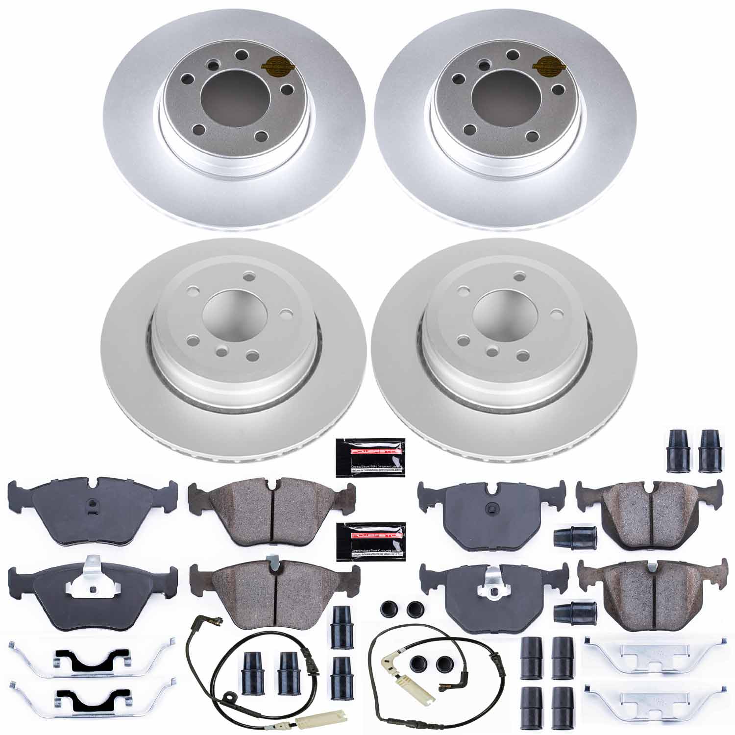 Power Stop CRK5764 Z23 Evolution Geomet Coated Front And Rear Pad And Rotor Kit for 2004-2005 BMW 525I product image