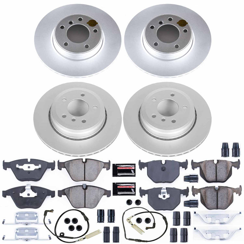 Power Stop CRK5765 Z23 Evolution Geomet Coated Front And Rear Pad And Rotor Kit for 2006-2007 BMW 525I product image