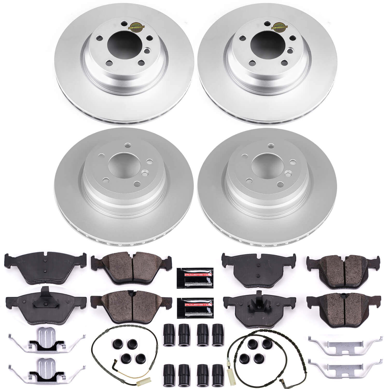 Power Stop CRK5768 Z23 Evolution Geomet Coated Front And Rear Pad And Rotor Kit for 2006 BMW 330Xi product image