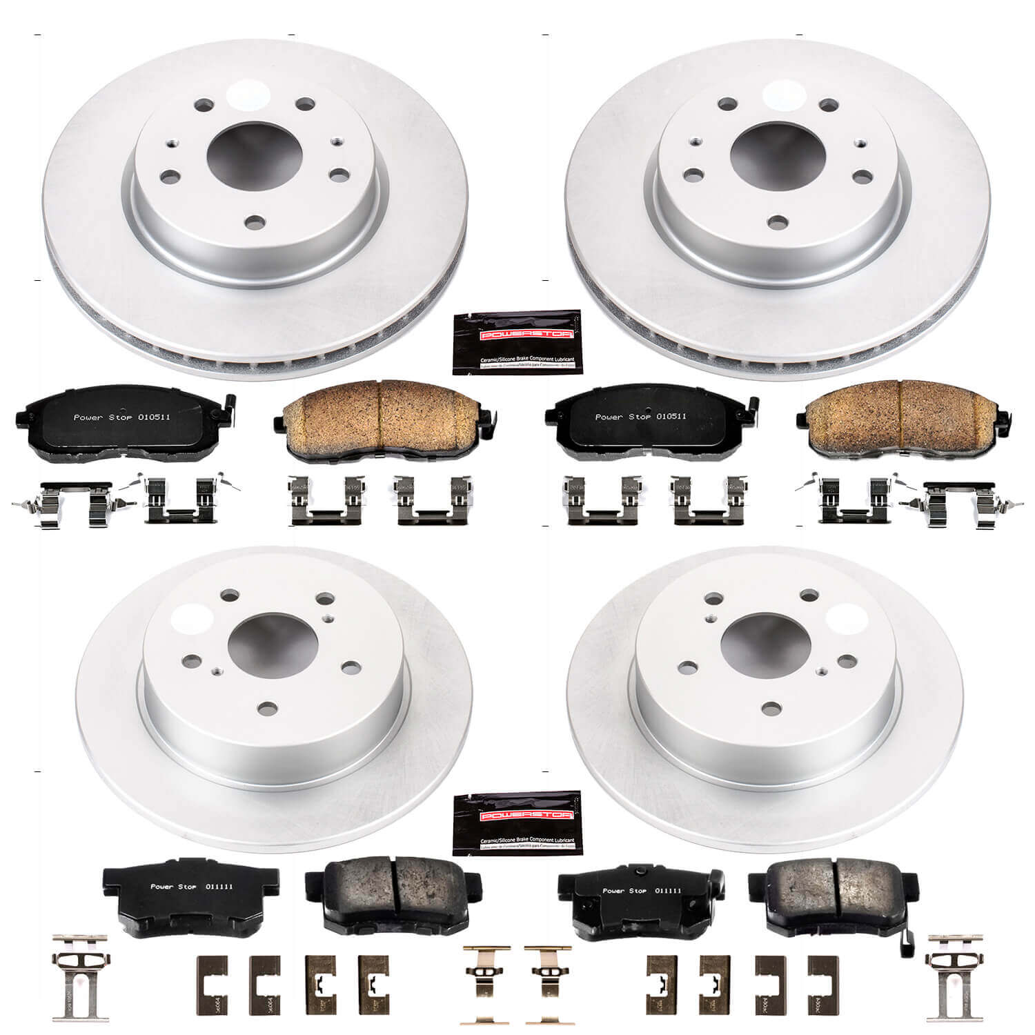 Power Stop CRK5888 Z17 Evolution Front And Rear Brake Kit for 2007-2011 Suzuki SX4 Rear Disc product image