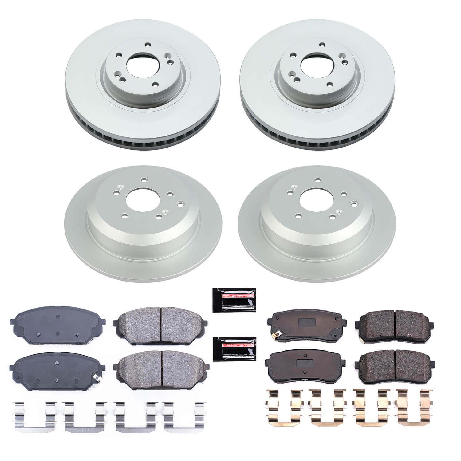 Power Stop CRK5919 Z17 Evolution Front And Rear Pad And Rotor Kit for 2007-2012 Hyundai Veracruz product image