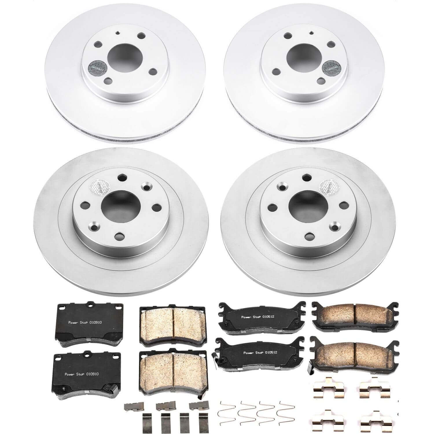 Power Stop CRK5931 Z17 Evolution Front And Rear Pad And Rotor Kit for 1997-2003 Ford Escort Rear Disc product image