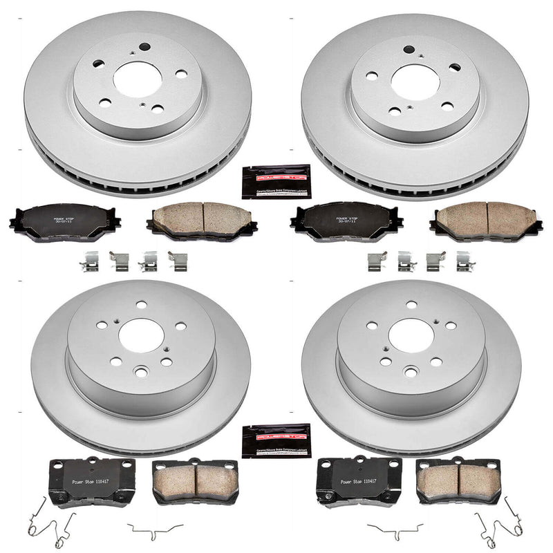 Power Stop CRK5937 Z17 Evolution Front And Rear Pad And Rotor Kit for 2010 Lexus IS250 C product image