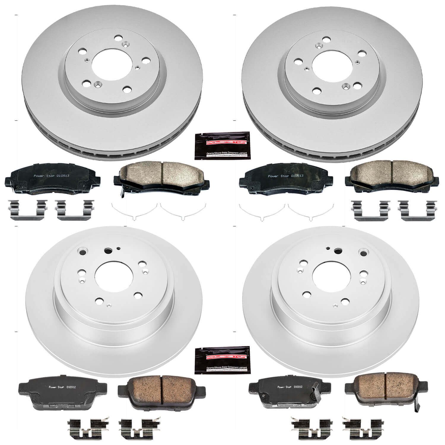 Power Stop CRK5940 Z17 Evolution Front And Rear Brake Kit for 2012-2014 Honda Ridgeline product image