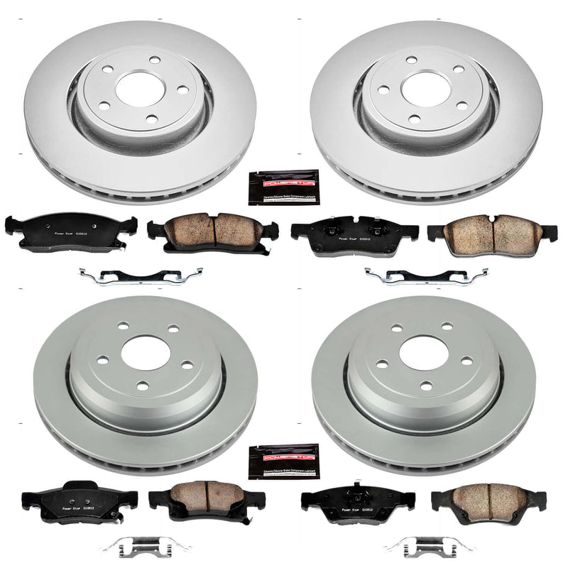 Power Stop CRK5955 Z17 Evolution Front And Rear Brake Kit for 2011-2017 Dodge Durango product image