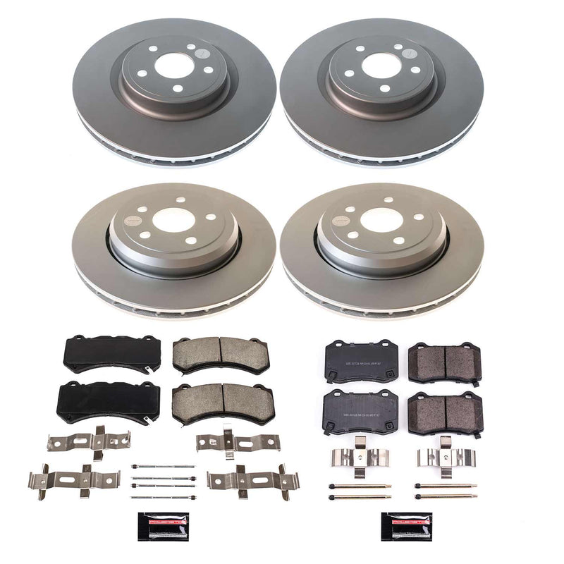 Power Stop CRK5958 Front And Rear Z17 Evolution Pad And Rotor Kit for 2012-2013 Jeep Grand Cherokee SRT8 product image