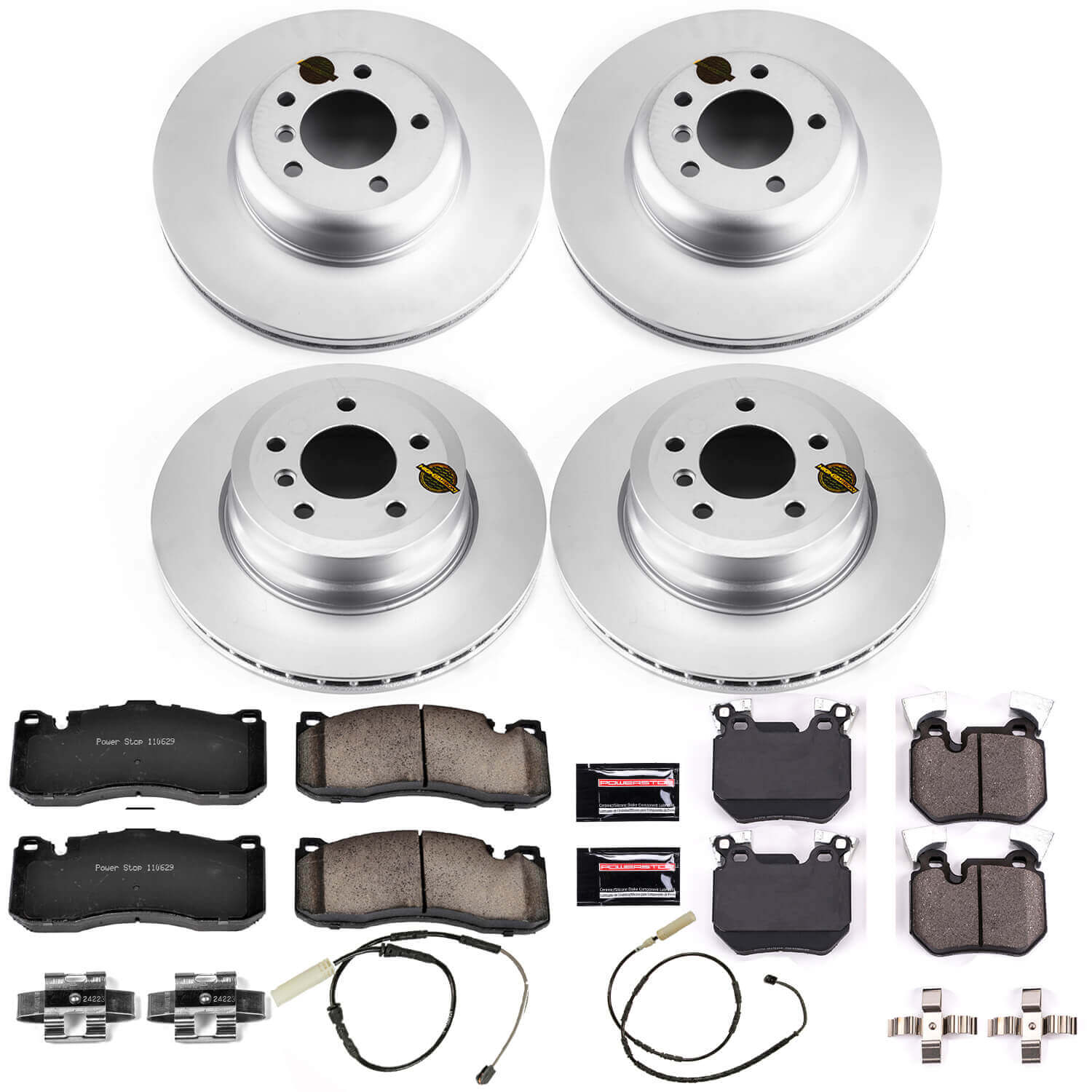Power Stop CRK6005 Z23 Evolution Geomet Coated Front And Rear Pad And Rotor Kit for 2011-2013 BMW 135I product image